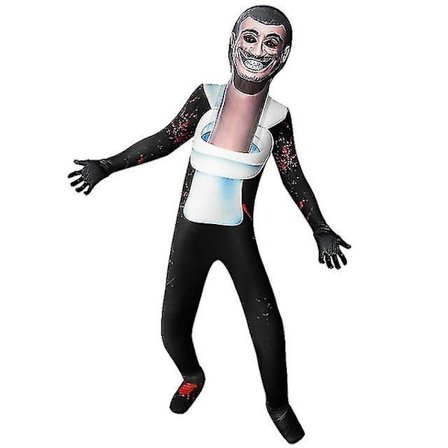 Skibidi Toalett Man Cosplay Kostym För Vuxna Barn Titan Audio Man Tv Man Jumpsuit Med Mask Halloween Carnival Kostym