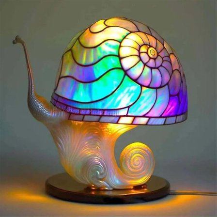 Fargerik Tiffany-glass plante serie bordlampe kreativt soverom nattlys