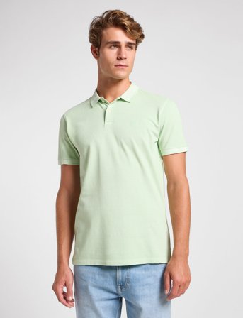 Lee Jeans Garment Dye Polo - Green - XXL