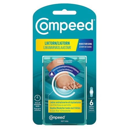 Compeed Ligtorn Moisturising 6 stk., Medicin & Pleje, Plastre, Ligtorneplastre