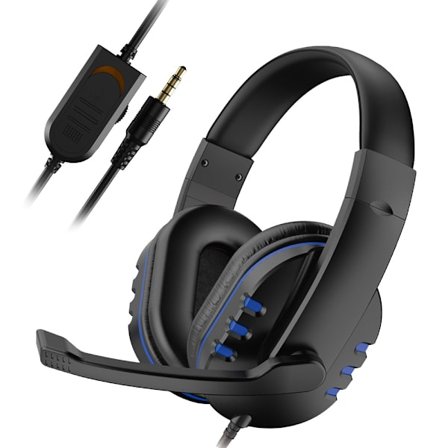 Gaming Headset for PS4 PS5 PC Xbox One, PS4 Headset med Mikrofon Surround Bass Lyd Hodetelefoner Støyreduksjon