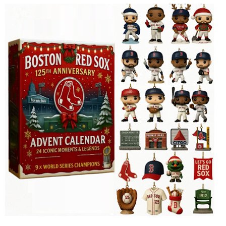 Boston Red Sox julekalender Boston Red Sox 125-års jubilæums gave Julepynt i akryl