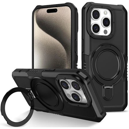 Mobilskal - Samsung Galaxy S25 Edge - Stöttåligt - Inbyggt Ställ - Röd