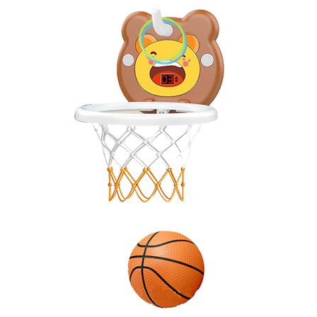 Mini basketbollkorg set med sugkopp stansfri infraröd induktion hopfällbar barn basketbollkorg med boll[GL]