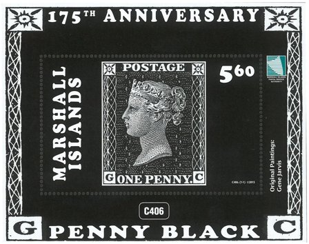 Marshall Øerne - Penny Black - Postfrisk miniark