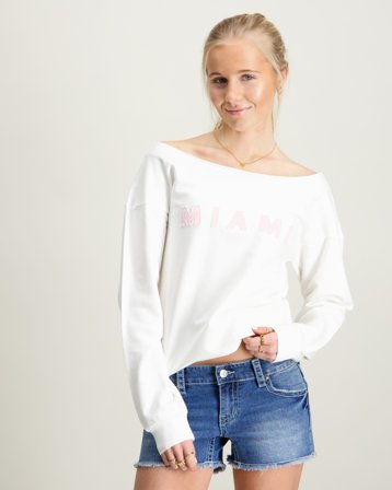 RYVLS One Shoulder Sweatshirt Vit Tröjor Tjej - Kids Brand Store