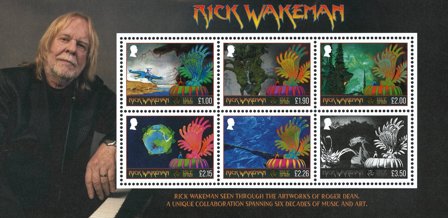 Isle of Man - Rick Wakeman - Postfrisk miniark