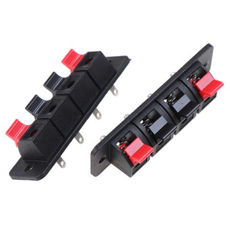 2st 4 positioner fjäderkontaktterminal o högtalarterminaler