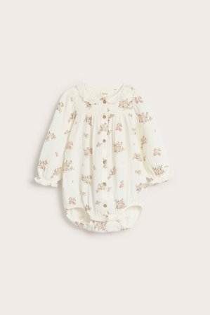 Newbie | Blomstrete blusebody | Offwhite