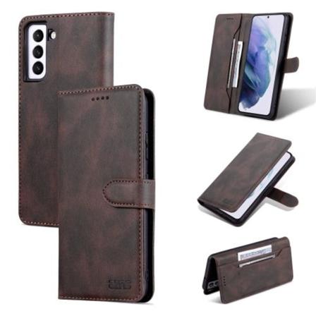 Azns Samsung Galaxy S22 Fodral Skin Touch Läder Brun