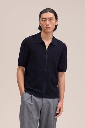 Gustav Cardigan Herr Svart Ekologisk Bomull