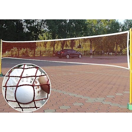 Bärbar Badmintonnät Fällbar Tennis Volleybollnät Lätt Att Montera Rött Badmintonnät