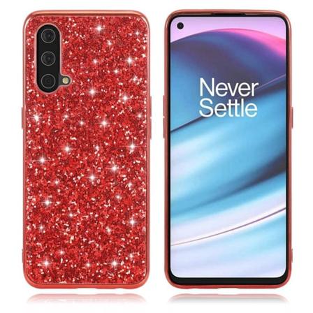 Glitter OnePlus Nord CE 5G Suojakotelo - Punainen Red