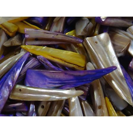 20st Snäckskalspärlor "hajtänder" - 3 Olika Färger Flerfärgad