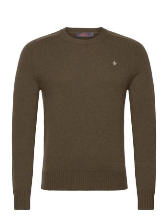 Hertford Ck Tops Knitwear Round Necks Green Morris