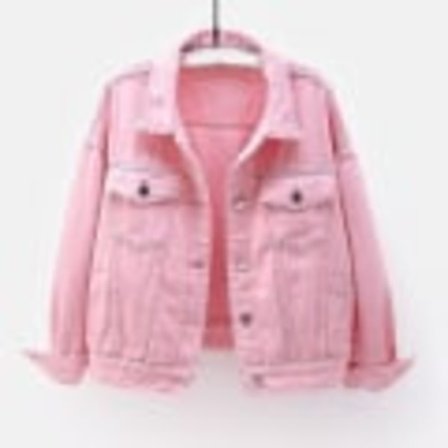 Robust Langærmet Denimjakke Dame Overtøj - Varmt Forår/Efterår Overtøj Pink XL