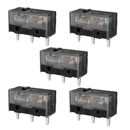 Original Kailh GM8.0 Mus Micro Switches Micro Button Gold Kontaktorer 80 Million Clicking Life 3 Pin Black Dot
