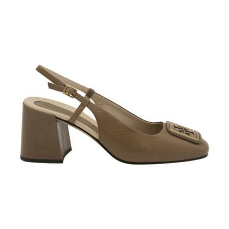 Tory Burch, Sandal With Heel Beżowy, Kobieta, Rozmiar: 40 EU