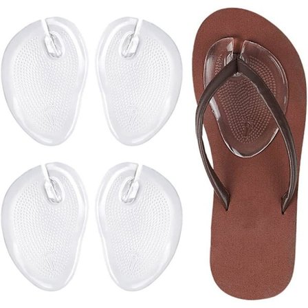 4 st/2 par Flip Flop Sandaler Pads Flip Flops Slitstarka Tåskydd Gel Tå Post Mat