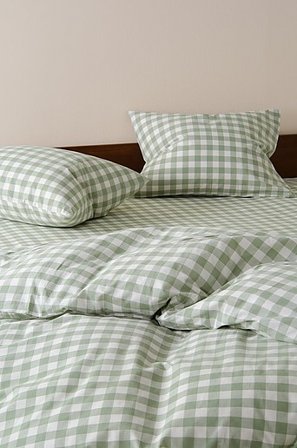 Jotex - Örngott 2-pack 50x60 Cm Ekologisk Grågrön/vit LAUREN - Köp Örngott hos Jotex