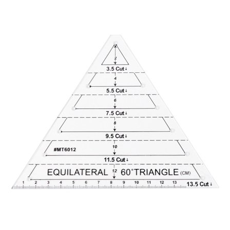Likesidet for trekant sy linjal mote klar farge nybegynnere skreddere desi