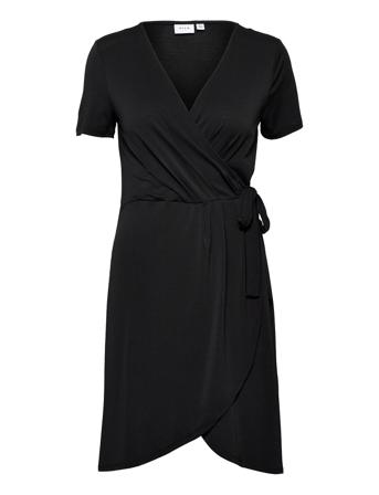 Vinayeli S/S Knee Wrap Dress/Su - Fav Lyhyt Mekko Musta Vila