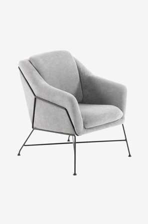 Kave Home - Stol med armlæn Brida - Grå - Lænestole - Fra Homeroom