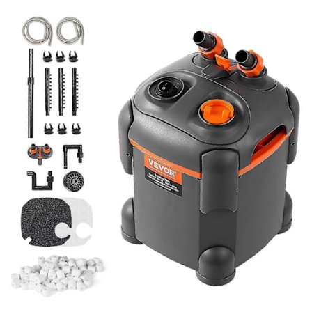 Akvariefilter 650 l/t, spandfilter 113 liter, ultra-støjsvag, med UV-beskyttelse, til akvarier, 8W