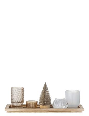 Sanga Tray W/Votive Home Tableware Dining & Table Accessories Trays Monivärinen/Kuvioitu Bloomingville