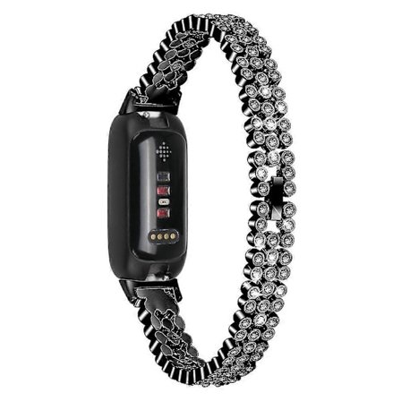 Koristekivillä koristeltu alumiiniseoksesta valmistettu ranneke Fitbit Inspire 3 -älykellolle, korvaava ranneke