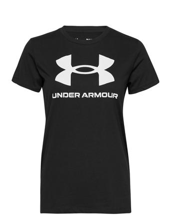 Ua Sportstyle Logo Ss T-shirt Top Sort Under Armour