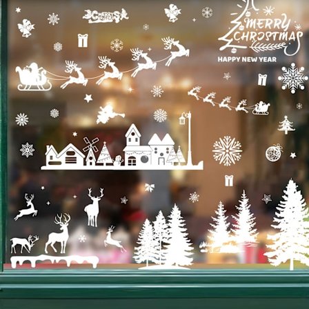 Jule-Statiske Vindue Dekoration Klistermærker 3