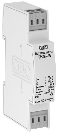 Obo Bettermann 5097976 Lynstrømavleder 2-polet, Stikkontakter & kabler