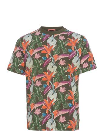 Printed Crewneck Jersey T-Shirt In Organic Cotton Patterned Scotch & Soda