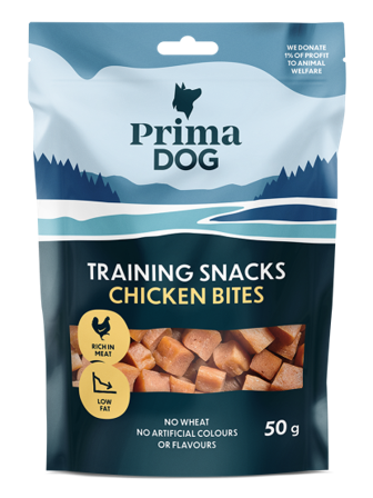 Prima Dog - Training Snacks Chicken Bites 50 g - Hund - Hundegodbiter & tyggebein - Belønningsgodbiter for hund - ZOO.no