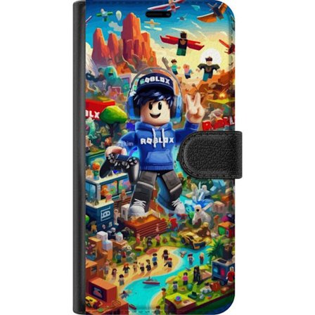 Kompatibelt Plånboksfodral till Asus Asus Zenfone 10 Stor detaljerad Roblox-värld fylld med karaktärer, äventyr och färgstarka miljöer perfekt f