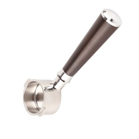 Kahvinkeittimen suodatinpidike, ruostumaton teräs, 51 mm kori, pohjaton suodatinpidike, puukahva, suodatinpidike ECO310 kahvinkeittimelle, musta puu