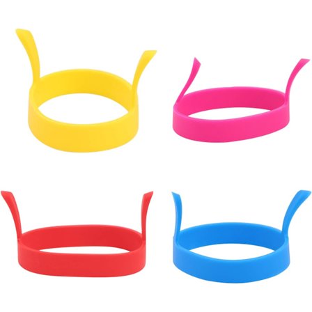 4 kpl Pyöreä silikoninen omelettitekijä Silikoninen kakkumalli Kaksois