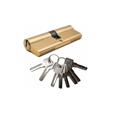 Låscylinder, Kopplingcylinder 42,5/42,5 (85 mm) 8 Nycklar Mässingfinish Hög Säkerhet Anti-Plockning Anti-Borrning Anti-Knackning