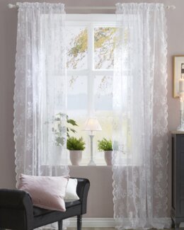 Gardinfag Bianca 2-pak Hvid - 120x170 cm - Linea