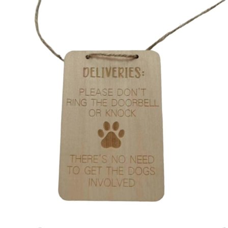 Dørveggdekorasjoner - Vennligst bank ikke eller ring på dørklokken - Treplakett - Rustikk tre - Landlig hjemmedekor