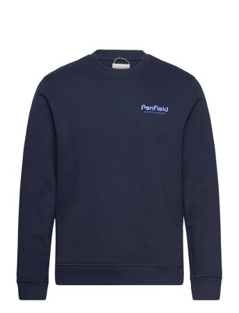 Penfield Sunset Mountain Back Graphic Crew Neck Sweat Penfield Navy