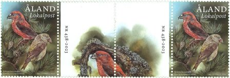 Åland - Stor korsnæb - Gutterpair postfrisk