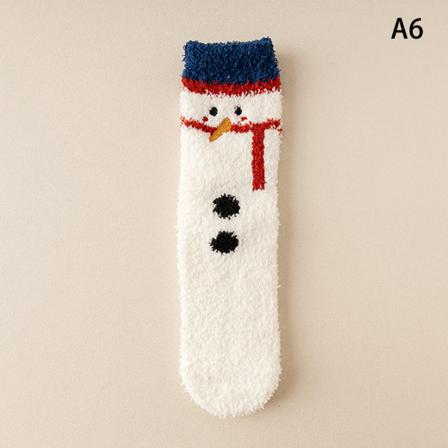 Julstrumpor Coral Velvet Höst Vinter Tube Golvlager