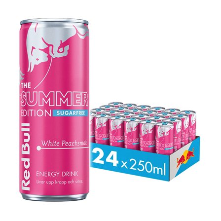 24 x Red Bull Energidryck, 250 ml, White Peach