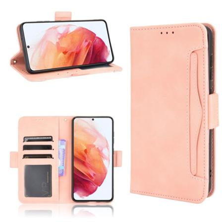 Samsung S21 Fe Plånboksfodral 6-fack - Rosa Rosa