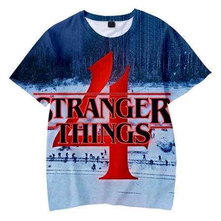 Stranger Things 4 Casual Unisex Kortärmad T-shirt Stil 4 140