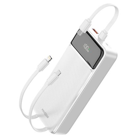 Power Bank - MAX EXCELL - 20000mAh - 2 Ports USB-A ja USB-C - LCD-näyttö - Kaapelit mukana
