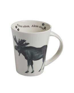 Porslinsmugg med Älg 1-pack Vit - Nääsgränsgården