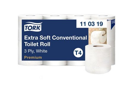 TORK Toalettpapper T4 Premium 3-lag vit 8/fp - Lyreco - Städ och hygien - Toalettpapper och torkpapper - Toalettpapper - rulle